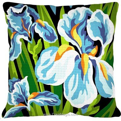 Kit coussin Margot les 3 iris au demi point