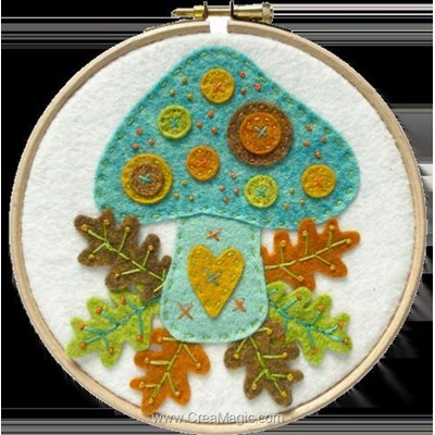Kit feutrine - Champignon des bois avec tambour - The Cinnamon Patch