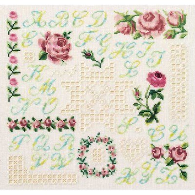 Kit broderie sampler roses et hardanger - DMC