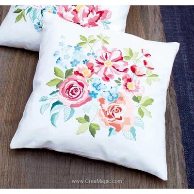 Coussin Vervaco harmony à broder en broderie traditionnelle imprimée