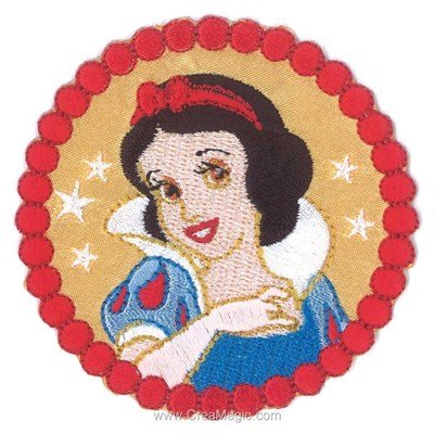 Ecusson brodé thermocollant princesse blanche neige - MLWD