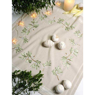 Kit nappe Royal Paris en broderie traditionnelle le gui 6321-0005