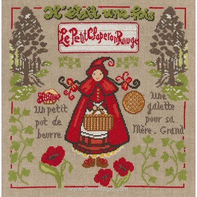 Kit broderie point de croix le petit chaperon rouge - Marie Coeur