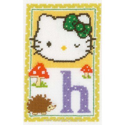 Vervaco broder au point de croix hello kitty lettre h