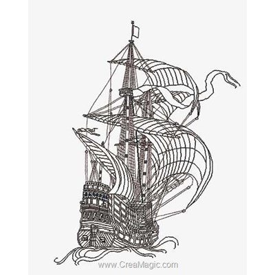 Kit galleon sur lin - Thea Gouverneur