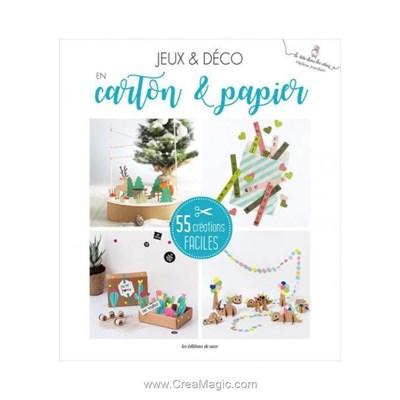 Livre - Jeux & deco en carton et papier - Librairie Créative