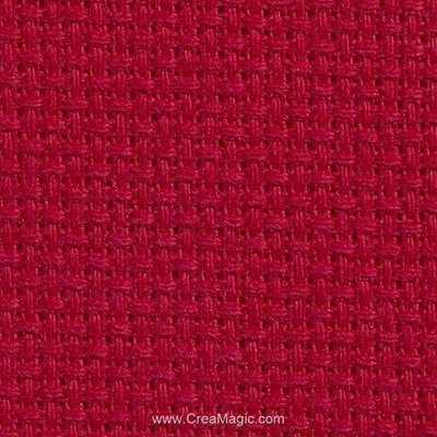 Toile aida 5.5 pts rouge - gold standard - Charles Craft à broder