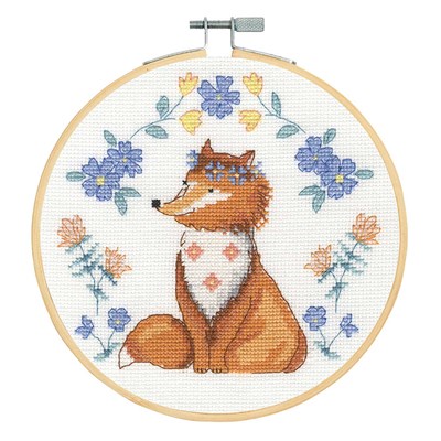 Broderie modele point de croix un renard si mignon - DMC