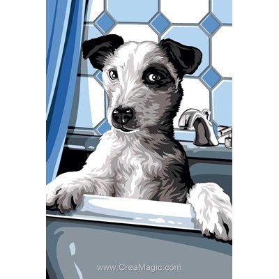 Le chien dans la baignoire canevas - SEG