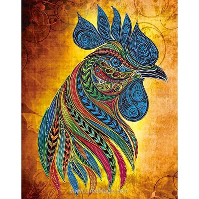 Kit broderie diamant rooster - water force - Diamond Painting