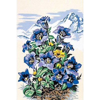 Canevas fleurs des montagnes bleues de SEG