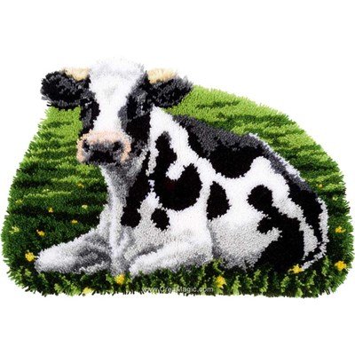 Kit tapis point noué Vervaco le repos de la vache