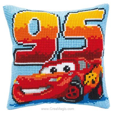 Coussin cars flash mcqueen disney au point de croix - Vervaco