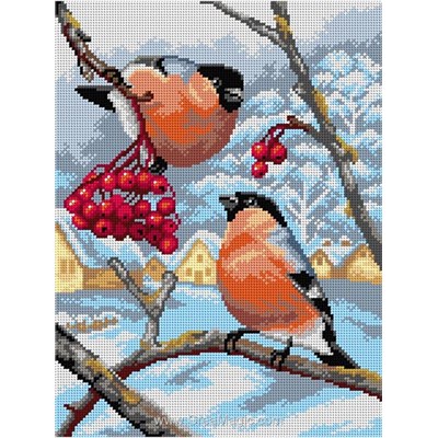 Canevas oiseaux - Canevas Bullfinches - Orchidea