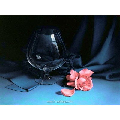 Kit broderie diamant Diamond Painting le verre et la rose