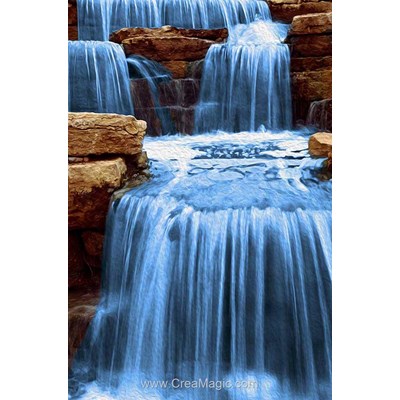 Kit broderie diamant Diamond Painting le bruit de la cascade