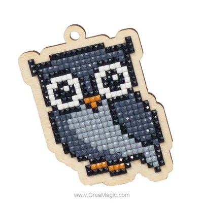 Broderie diamant grey owl de Wizardi