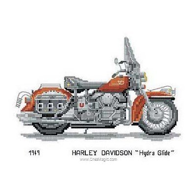 Harley davidson kit à broder au point de croix - Luc Création