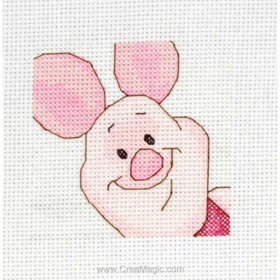 Piglet disney portrait broderie au point de croix - Anchor