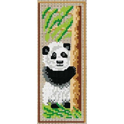 Marque pages panda à broder Luc Création