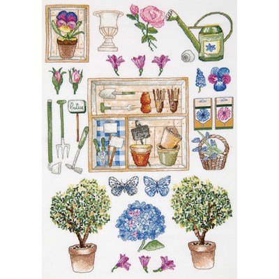 Broderie en point compté sampler au jardin - DMC