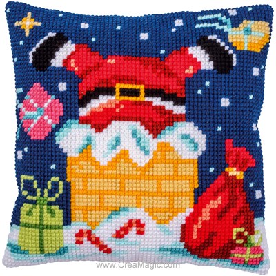 Coussin Cheminée et père noël - Vervaco