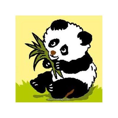 Kit canevas Luc Création pour débutant petit panda