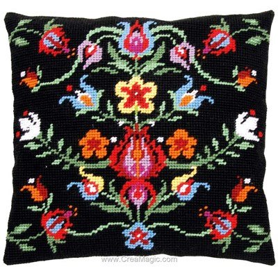 Kit coussin folklorique coloré de Vervaco au point de croix