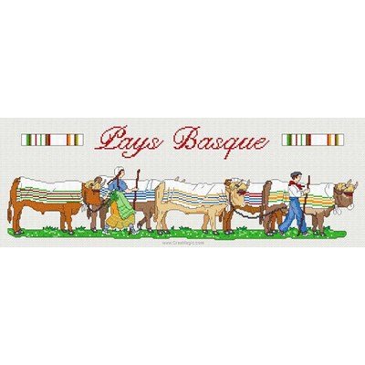 Fiche de point de croix Anagram au pays basque