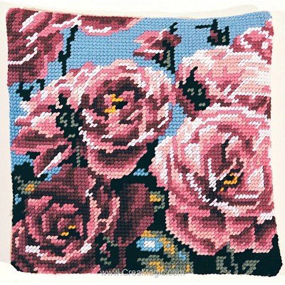 Kit coussin Margot au demi point univers de roses