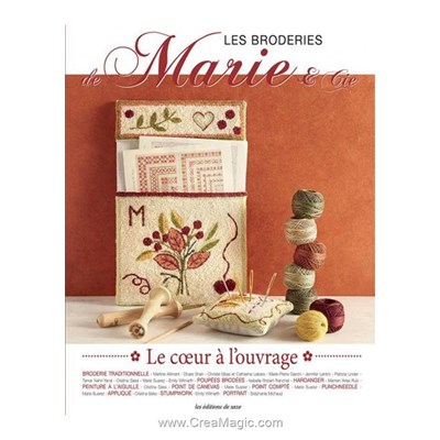 Livre Les broderies de marie & cie - le coeur a l'ouvrage -m suarez - Librairie Créative