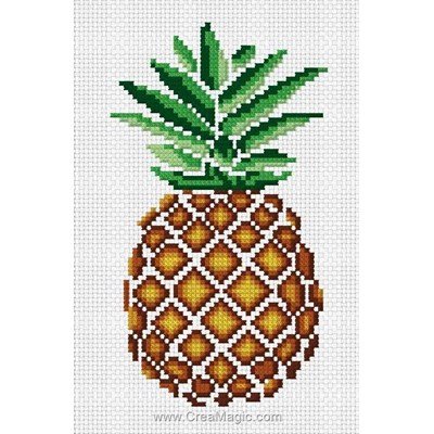 Mini kit au point de croix l'ananas - Luc Création