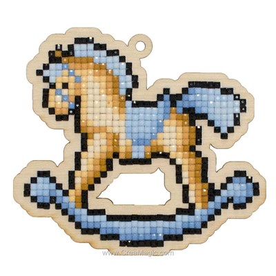 Kit broderie diamant rocking horse de Wizardi