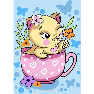 Peinture par numéro - Fluffy tea party - Wizardi