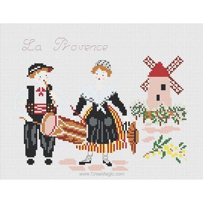 Broderie imprimée en kit costumes traditionnels de provence - Marie Coeur