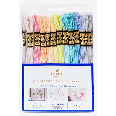 Pack de fils - 12 échevettes les pastels - DMC