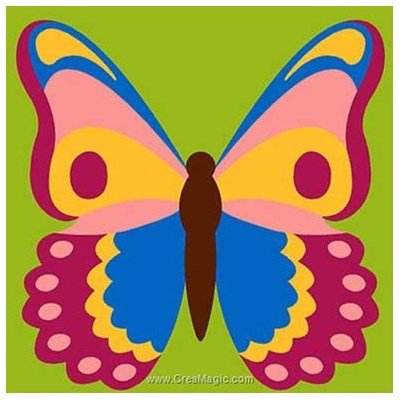 Canevas kit enfant complet charmant papillon - Margot