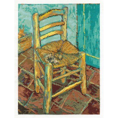 Kit broderie de DMC au point de croix van gogh's chair national gallery