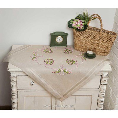 Kit nappe bouquet noué en broderie traditionnelle - Duftin 14611-AZ0047