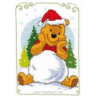 Kit à broder de Vervaco au point de croix le noël de winnie disney