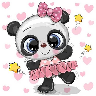 Broderie diamant Wizardi panda ballerine