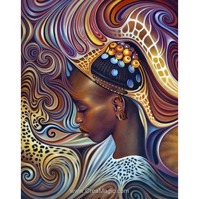 Kit broderie diamant Collection d'art africaine nacrée