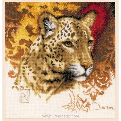 Eyesof amber - etamine kit broderie point de croix - Lanarte