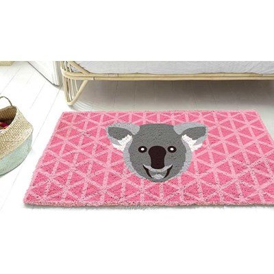 Tapis point noue Smyrnalaine koala mosaique