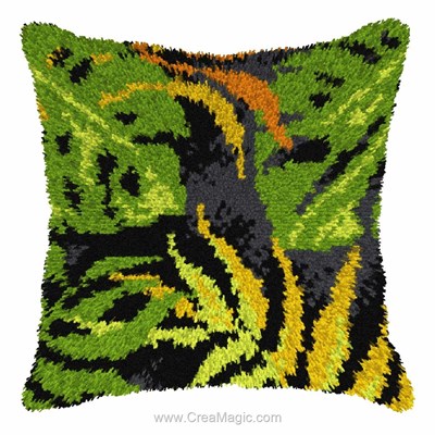 Kit coussin point noue feuillage tropical d'Orchidea