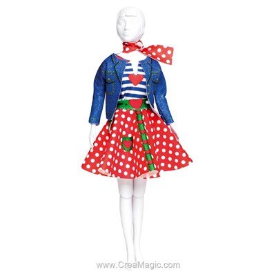 Set couture lucy polka dots DRESS YOUR DOLL pour barbie