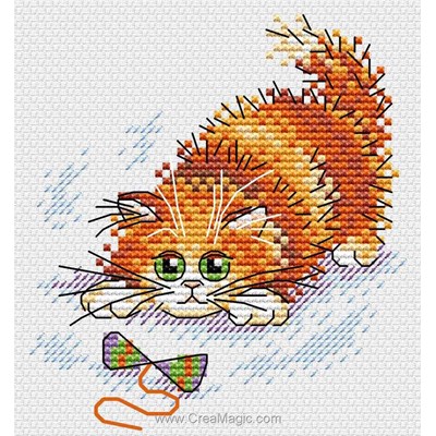Kit de broderie Chat et noeud papillon - MP Studia