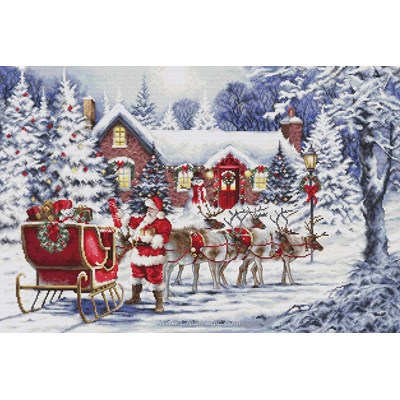 Broderie Noel - Santa's visit - Luca-S