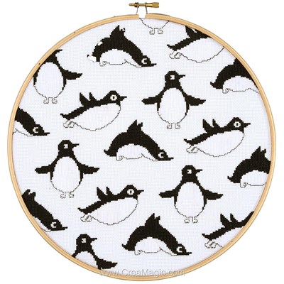 Broderie au point de croix pingouin - eva m de Vervaco