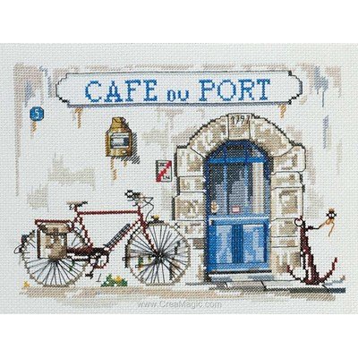 Café du port broder en point de croix - Marie Coeur